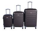 Smte 3-PIECE Travel 28-INCH Luggage Suitcase Set Stylish Brown With Keychain