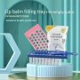 50pcs PP Lip Balm Empty Tubes & Tray Set White Empty Tubes With Scraper And Tray Lip Balm Crafting Kit Multi-hole Lip Balm Filling