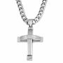 Men's Stainless Steel Soild 3D Cross Curb Chain