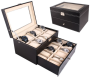 20 Compartment Pu Leather Watch Display Case