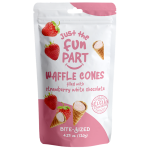 Just The Fun Part Waffle Cones - Strawberry & White Chocolate 120G