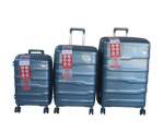 Smte Unbreakable Travel Luggage 3 Piece Suitcases Spinner Grey With Keychain