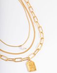 Waterproof Gold Plated Stainless Steel Twisted & Smooth Hoop Earrings 3-PACK