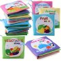 5PCS Small Books With Sand Sound Non-tearable Cloth Book Cognitive Cloth Book Fruit Animals Educational Toys Promoting Early Learning And Cognitive Development Cloth Books