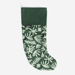 Christmas Stocking - Green Leaves