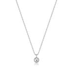 Silver Orb Drop Pendant Necklace