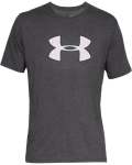 Men's Ua Big Logo Short Sleeve T-Shirt - Charcoal Medium Heather White XS