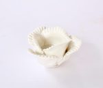 Ceramic Candle Holder White Flower Design 5X9CM