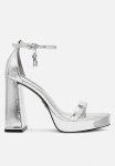 Veronika Block Heel - Silver
