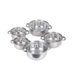 10 Piece Pot Set Silver