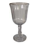 046000650 Wine Glass 240ML - Clear With Gold Rim