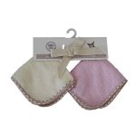 2 Pack Washcloths Natural - Pink