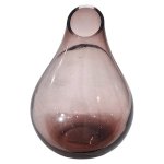 Tall Clear Glass Vase Pink 18CM