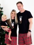 Adult Christmas Tartan Reindeer Pyjamas Set