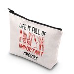 Bdpwss Horror Movie Makeup Bag Horror Movie Characters Gift Life Is Full Of Important Choices Horror Movie Fans Gift Life Full O