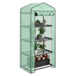 4 Tier MINI Greenhouse Indoor Outdoor With Pe Cover And Roll-up Zipper Door Portable Waterproof Cloth Greenhouse Tent Grow Seeds