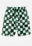 PoP Candy Check Board Shorts - Green & Black