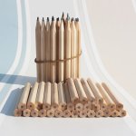 50PCS Log Short Pencil Hexagonal Hotel Advertising Pencil Gift 8.89CM Small Pencil Small Golf Ball Set Round Half MINI MINI Golf