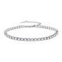 Elegant Sterling Silver Cubic Zirconia Wrapped Tennis Bracelet - Silver
