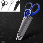 Premium Stainless Steel Fishing Scissors With Hook Extractor And Compact Storage Box - Effortlessly Cut Fishing Line And Safely 
