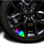 4PCS Wheel Decals Reflective Car Wheel Rim Decals Stripe Racing Wheel Rim Stickers Safety Decoration For Size 45.72CM-53.34CM Wheels Car Accessories