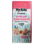 My Kidz Premium Super Day Dry Baby Diapers Large 100S
