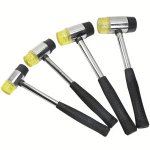 Double Face Soft Touch Hammer - Diy Tool With Black Plastic Coated Grip And Double Head Rubber Hammer For 25/30/35MM Handheld Pr