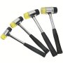 Double Face Soft Touch Hammer - Diy Tool With Black Plastic Coated Grip And Double Head Rubber Hammer For 25/30/35MM Handheld Projects