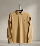 Polo Mens Double Face Ls Golfer Stone - Stone XL