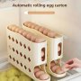 Boho-chic Rolling Egg Storage Box - Durable Plastic Perfect For Kitchen & Dining Room Organization Egg Storage Containers