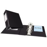 Avery MINI 3 Ring Binder Holds 5.5" X 8.5" Paper 2" Round Rings 375-SHEET Capacity 2.8 Inch Wide Spine Label Holder 1 Black Bind