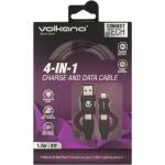 Volkano Weave Ser C & D Cbl 4IN1 60W 1.2M Blk