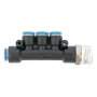 AirCraft Pu Hose Fitting Manifold 4 X 8MM Port X 1/2"M