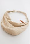 Beige Nylon Oversized Shoulder Crossbody Bag - Beige