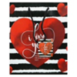 Medium Striped Valentine's Day Gift Bag