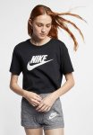 Nike Nsw Essential Icon Crop Tee - Black