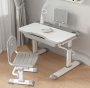 Children's Height Adjustable Titled Study Desk And Chair Set With LED Lamp