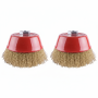 Crimped Wire Cup Brush 125 Mm For Angle Grinders - M14 - 2 Pack