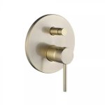 Bijiou Stylet Gold Bath shower U tile Mixer Divertor