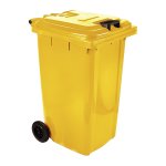 Refuse Wheely Bin Non Sabs Recyc Virgin Yell 240 L