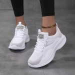 Women's Breathable Mesh Sneakers Casual Lace Up Outdoor Shoes Comfortable Low Top Sport Shoes