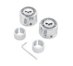 Willie G Skull Front Axle Nut Covers – Chrome
