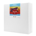 Stretched Canvas 6 Set Value Pack White - 30CM X 30CM