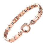 Womens Elegant Titanium Steel Magnetic Bracelets Adjustable