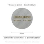 Coffee Accessories Puck Screen Reusable Heat Resistant 51MM 1.7MM