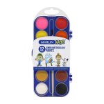 Marlin Kids 12 Jumbo Water Colours + Brush In Box Pack Of 12