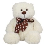 Made 4 Baby Plush Toy Cream Bear With Scarf
