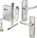 Lock Set 3L Str Sn Scrl