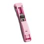 Handheld Paper Clam Clip Dispenser Handheld File Sticky Note Paperclip Dispenser For Office And School Files Kitchen Grocery Bags Pink