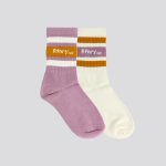 Girls Socks 2PK - 9 - 12 Dirty Pink